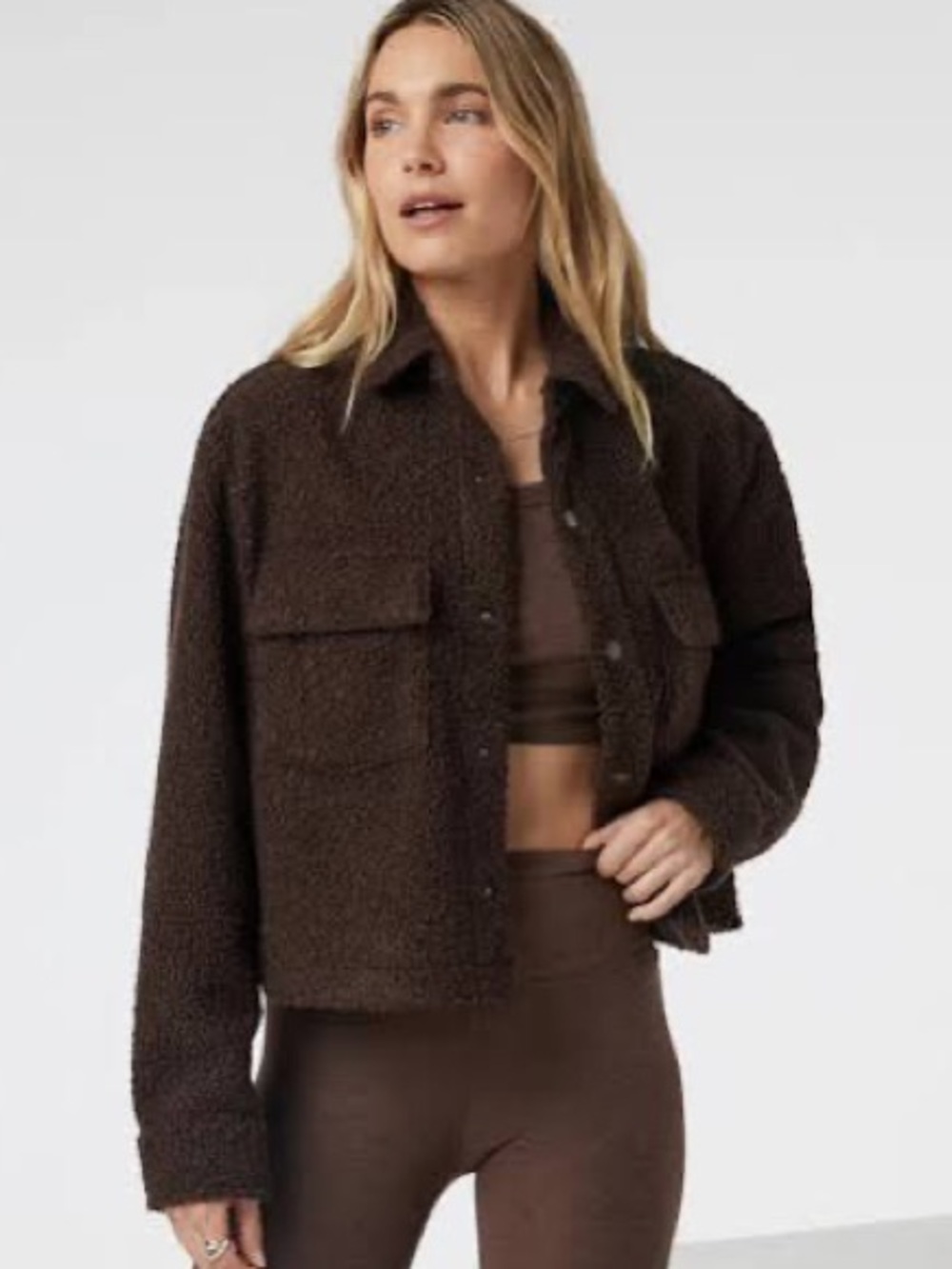 VUORI Sycamore Short Shirt Jacket in Java Size M Like New